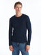 Crew Neck Long Sleeve Combed Cotton Men's T-shirt